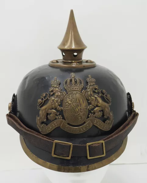 Bavarian Ersatz "Bing" black lacquered metal Pickelhaube Visuel 1 principal